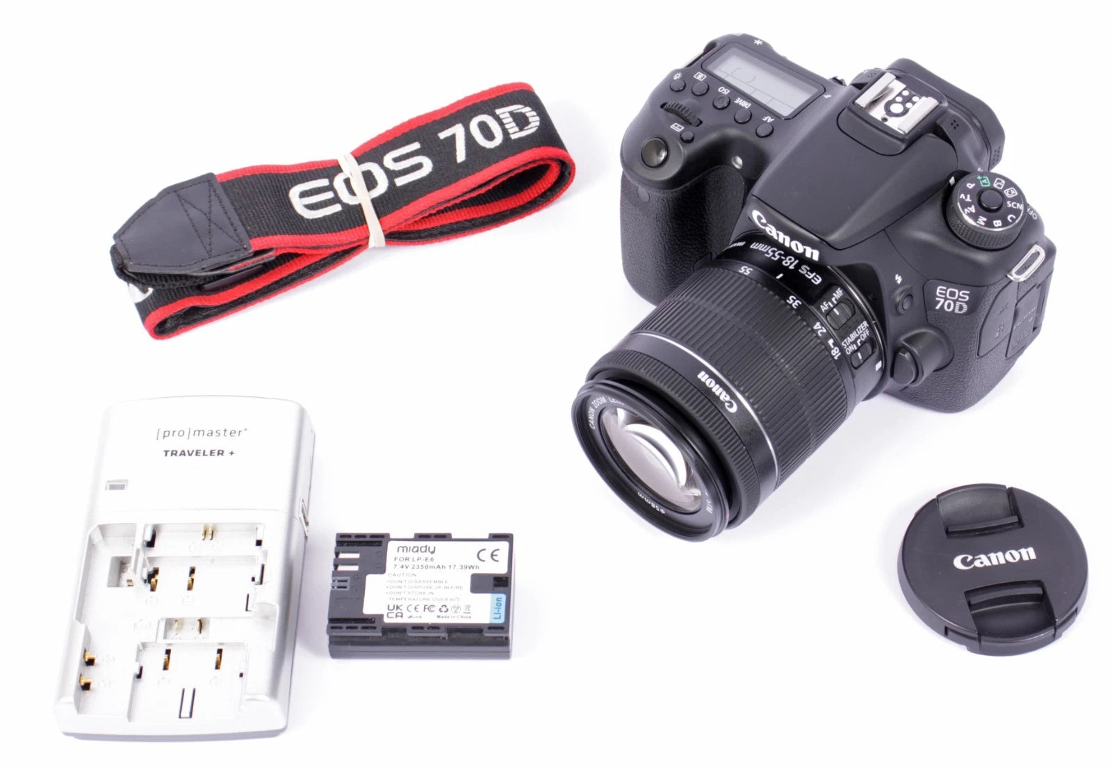 Canon EOS 70D de 20,2 MP con lente EF-S 18-55 mm IS STM