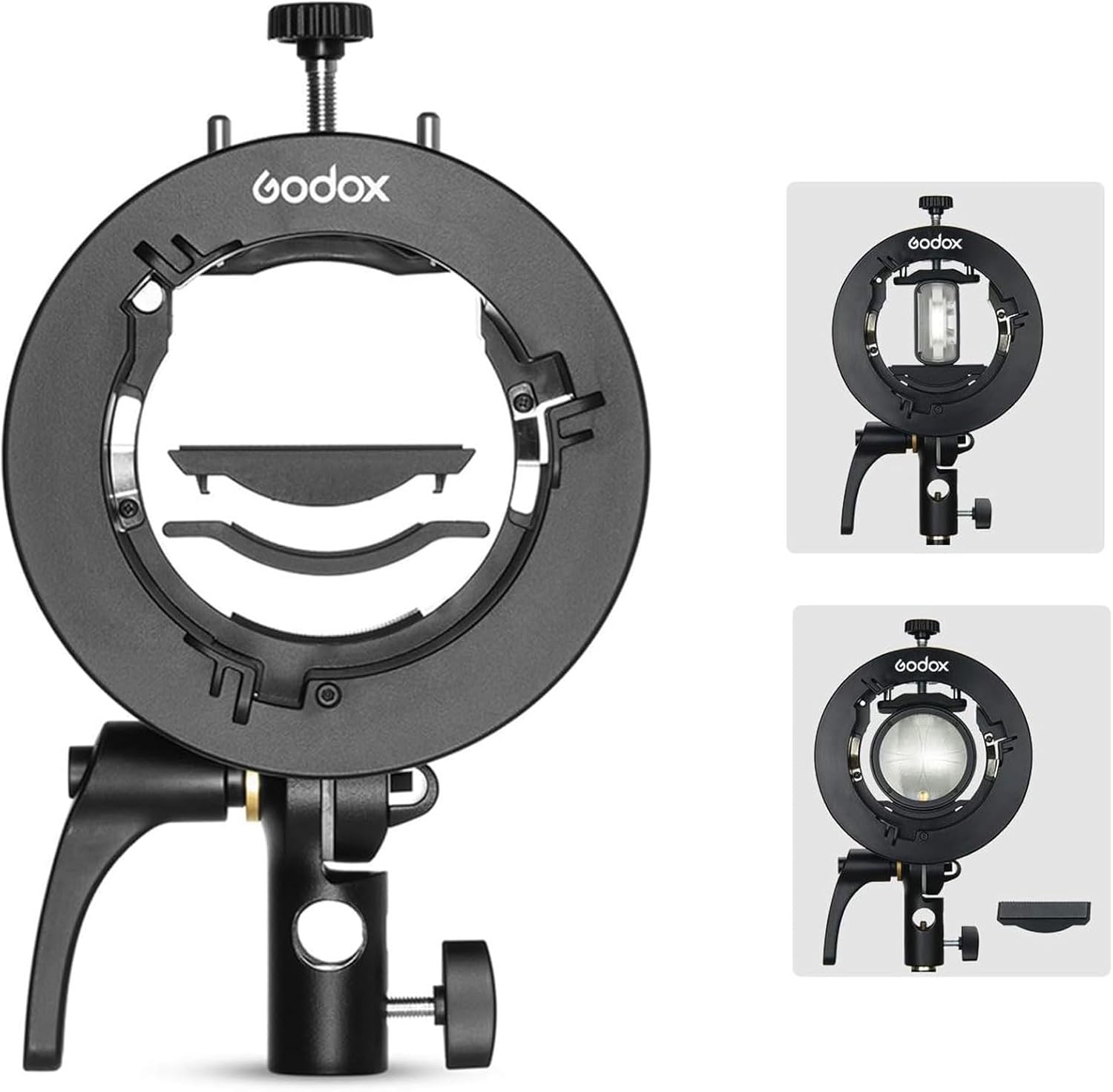 Godox Soporte Speedlite S2 para montaje Bowens, soporte tipo S, versión actualizada para Godox AD200Pro AD200 V1 V860II V860III V850II TT685II TT600 TT520II TT350 Speedlite Flash,
