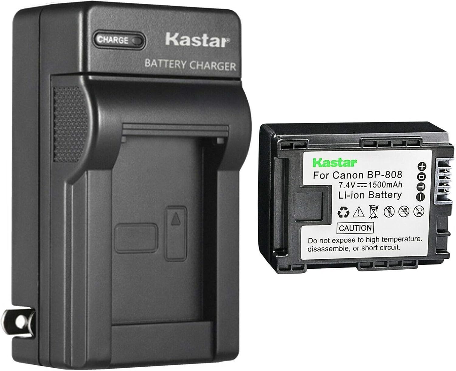 Batería Kastar BP-808 / BP808 y Cargador. Canon