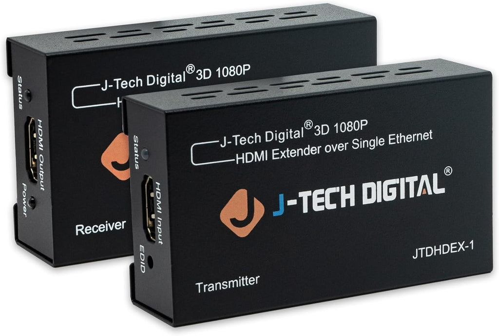 J-Tech Digital Extensor HDMI sobre cat5e/6 1080P a 200 pies