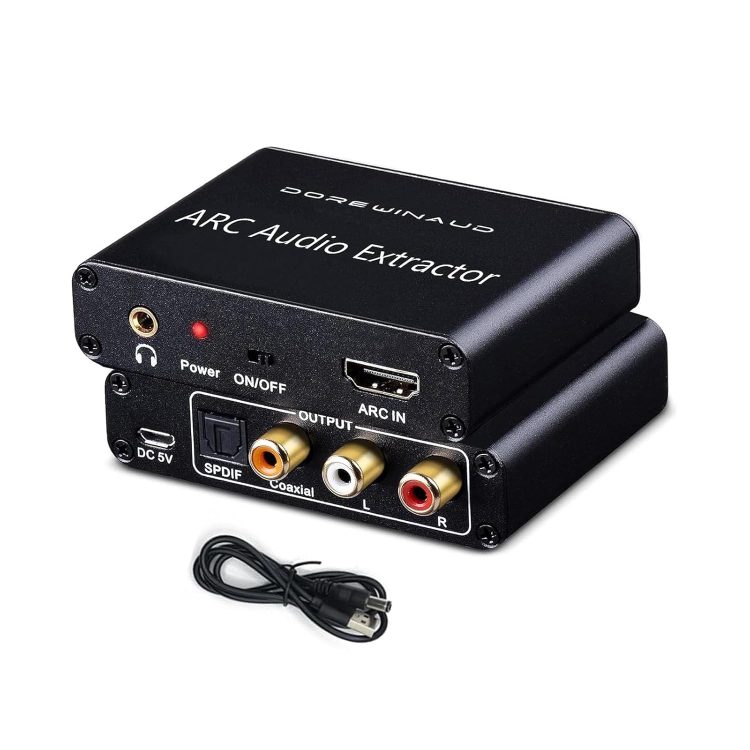 Convertidor de extractor de audio HDMI ARC, convertidor DAC de 192 KHz