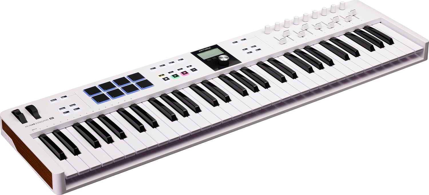 Arturia KeyLab Essential mk3 - Controlador de teclado MIDI USB de 61 teclas con software Analog Lab V incluido