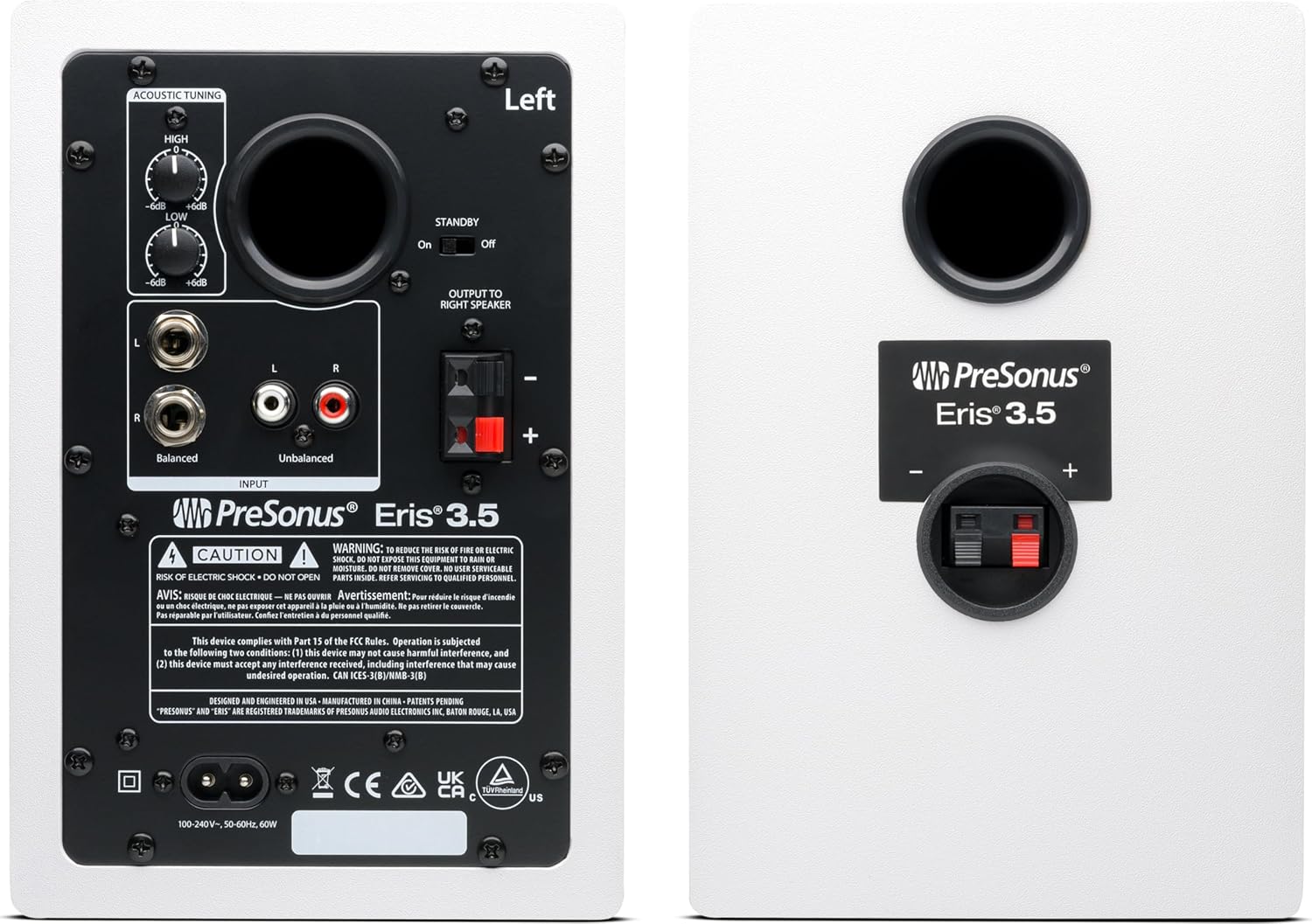 PreSonus Eris 3.5 Monitores de estudio (blanco), par.