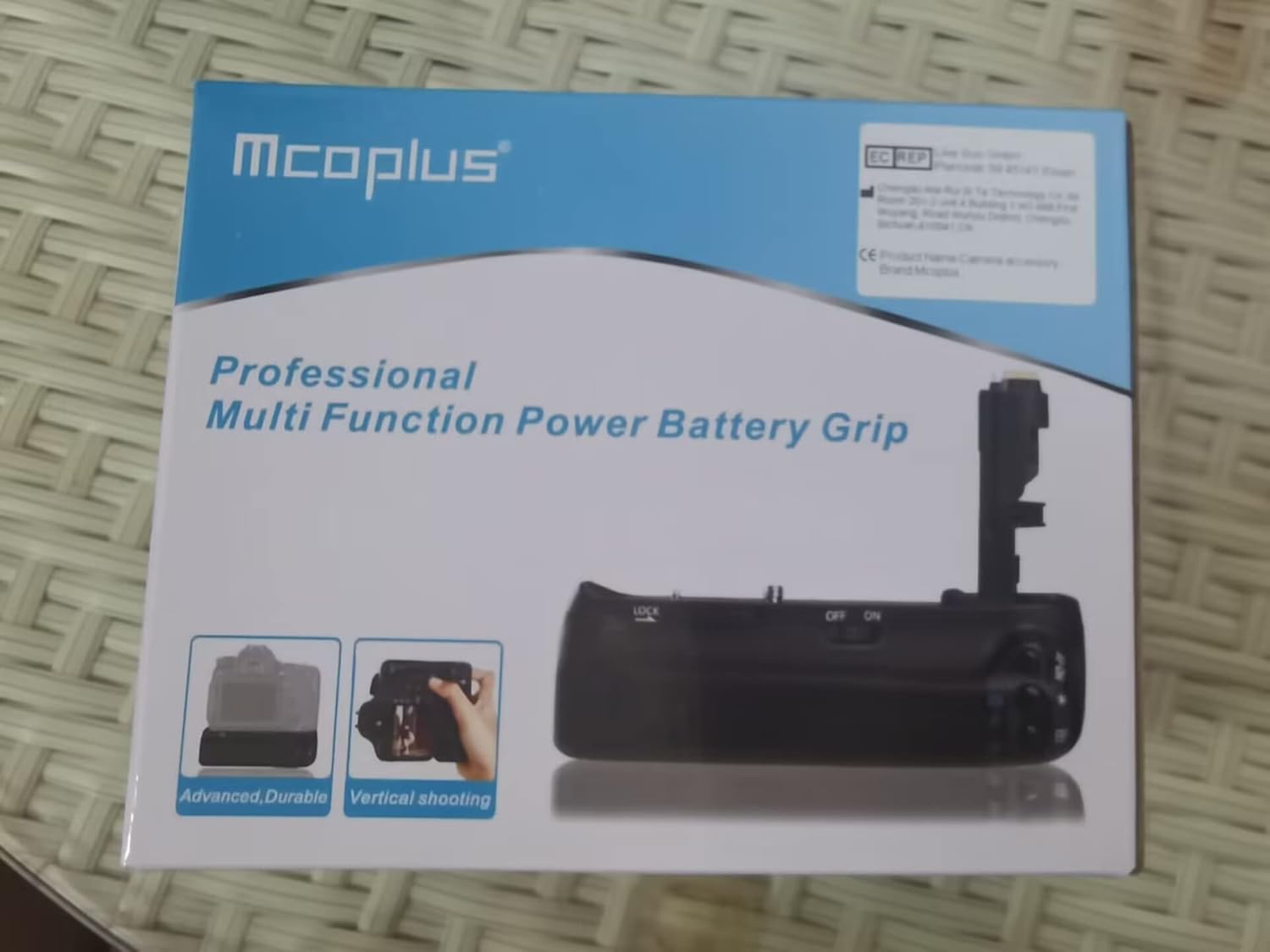 Mcoplus EOS-800D - Empuñadura vertical de batería de repuesto multifunción para EOS Rebel 800D/T7i/X9i/77D/9000D