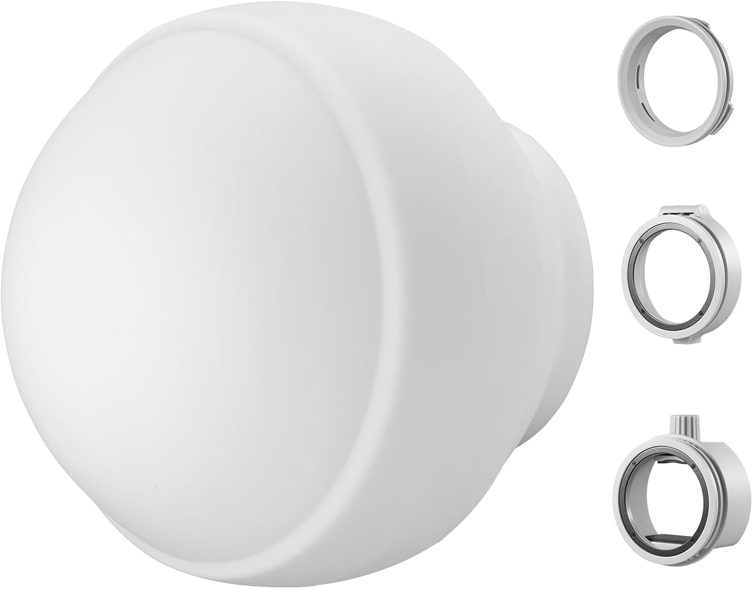 Godox ML-CD15 Diffusion Dome Flash Difusor Modificador, Difusor de luz suave plegable con 3 adaptadores para AD200 AD200Pro V1 TT685 V860III TT600 AD300Pro AD400PRO Speedlight, ML30 ML60 Video Lights