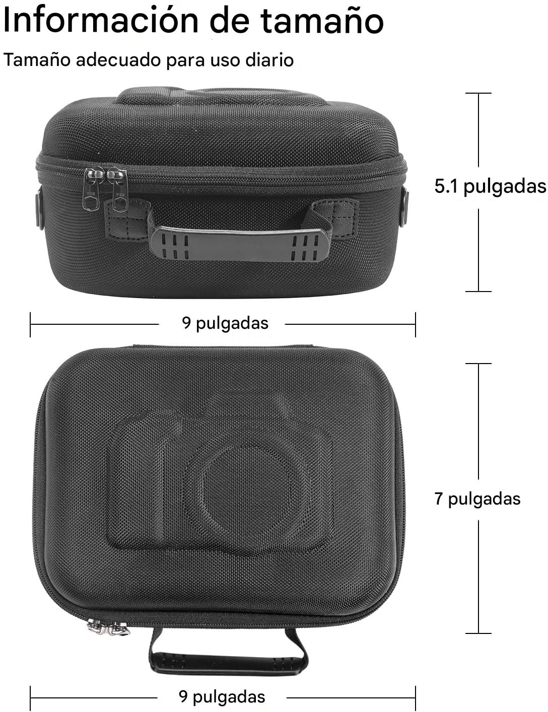 RAIACE Funda rígida de transporte compatible con Canon EOS Rebel T7 / R100 / R50, para Sony, para cámara Nikon, funda protectora con bolsillo de malla para cargador, cables, tarjetas y accesorios