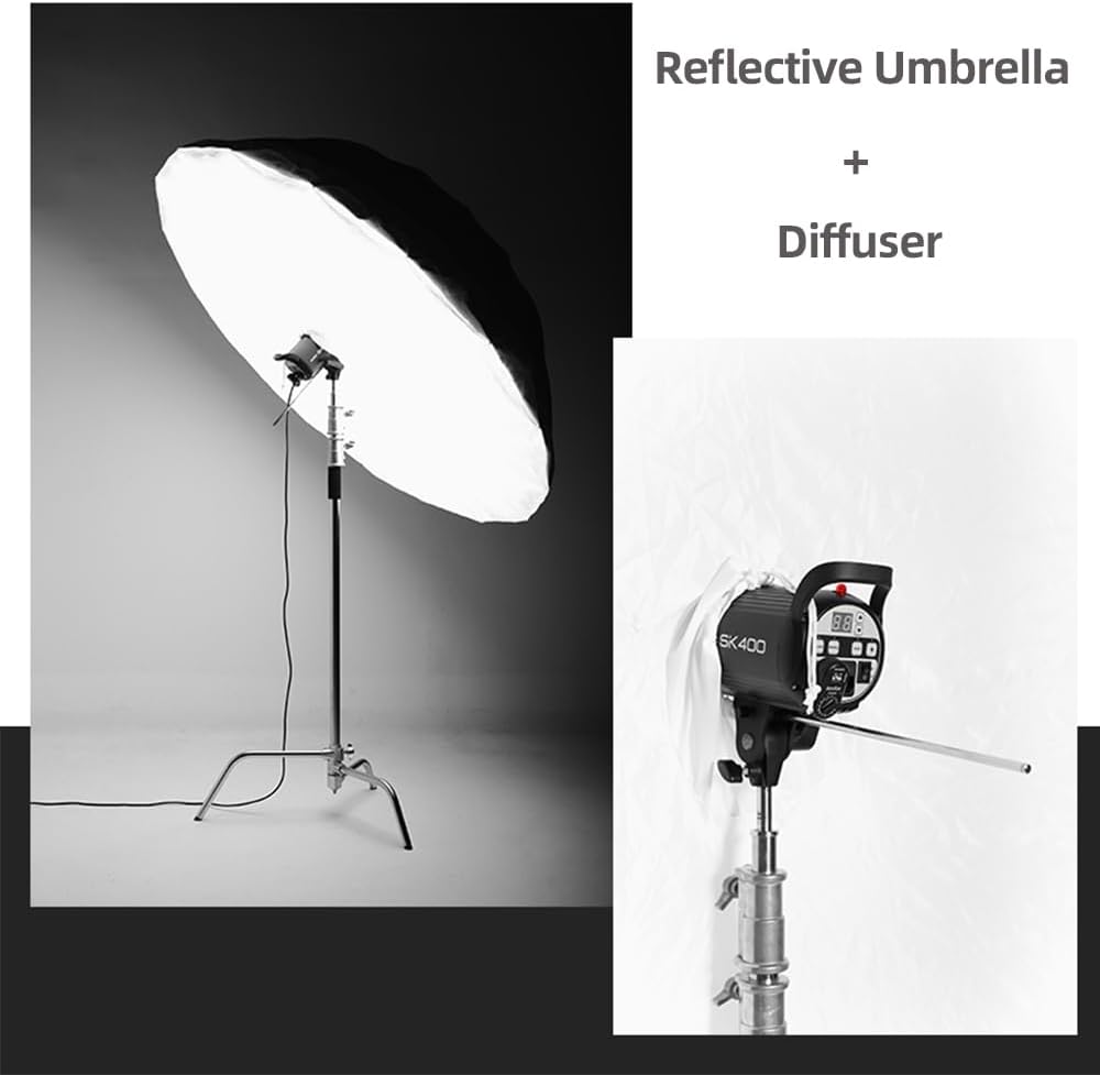 Godox 70 "/180 cm - Paraguas reflectante para estudio de fotografía