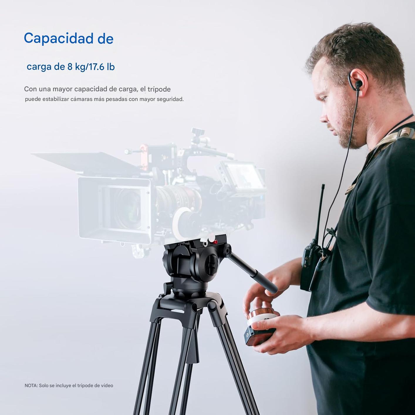 Tripode profesional de camara 74 pulgadas