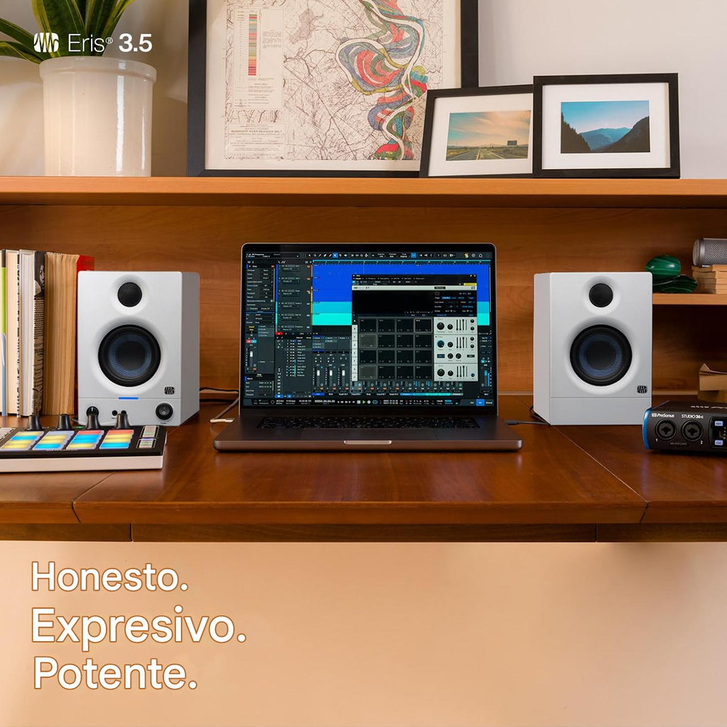 PreSonus Eris 3.5 Monitores de estudio (blanco), par.