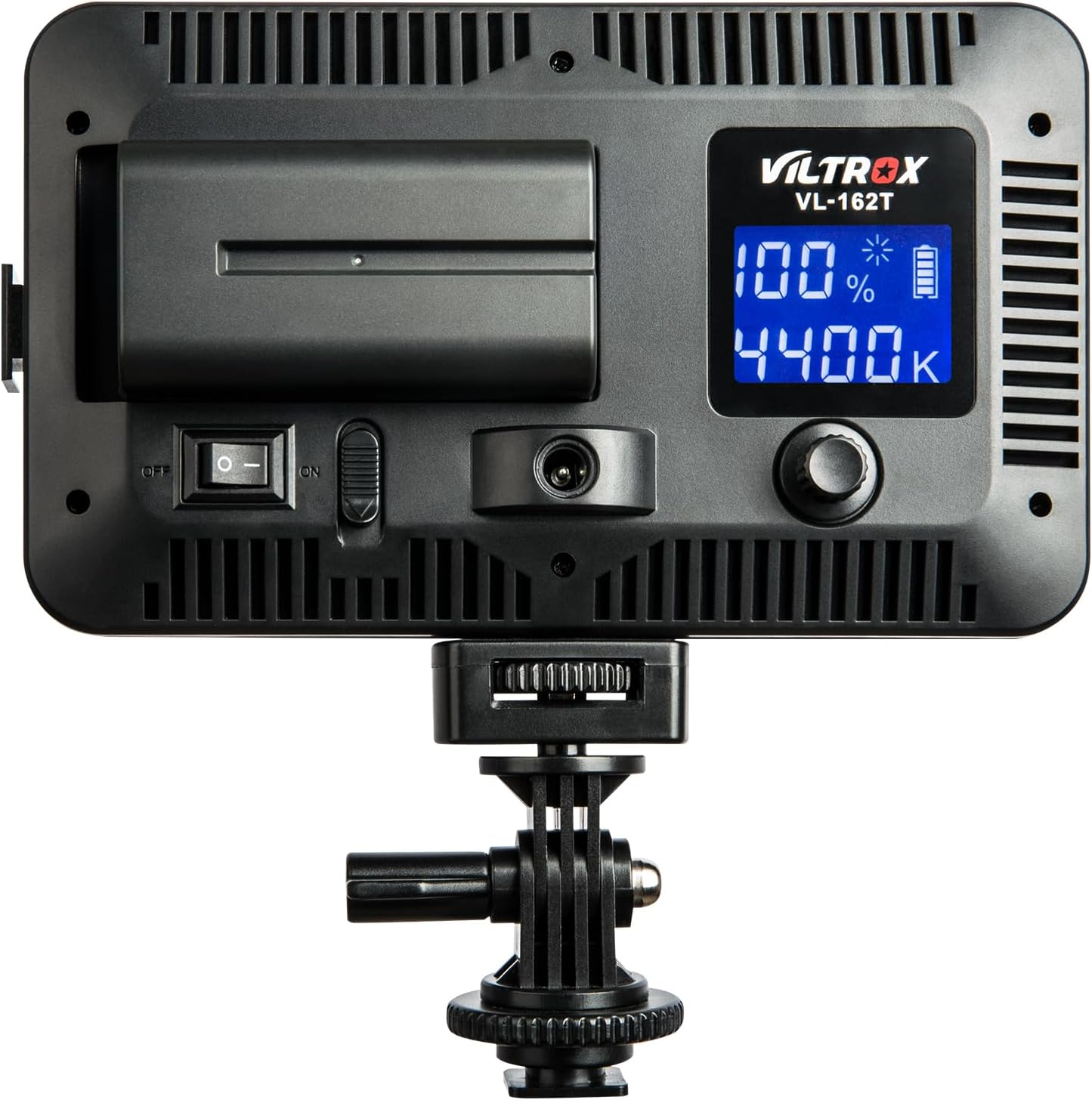 VILTROX VL-162T CRI95+ Luz de video LED, panel de luz de foto portátil regulable para cámara DSLR videocámara con batería, cargador, alto brillo, 3300K-5600K bicolor, filtro blanco y pantalla LCD