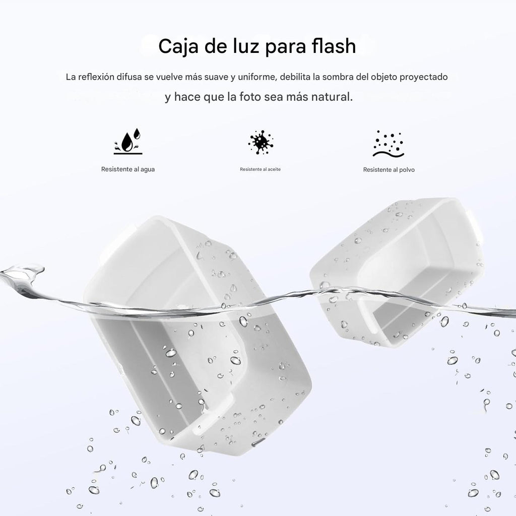 Difusor de flash, 3.15 x 2.09 pulgadas, kit de difusor de luz de rebote blanco compatible con Godox V860III V850II TT685II TT600 para Canon, Nikon, Sony, Olympus, Fuji Hot-Shoe Mount