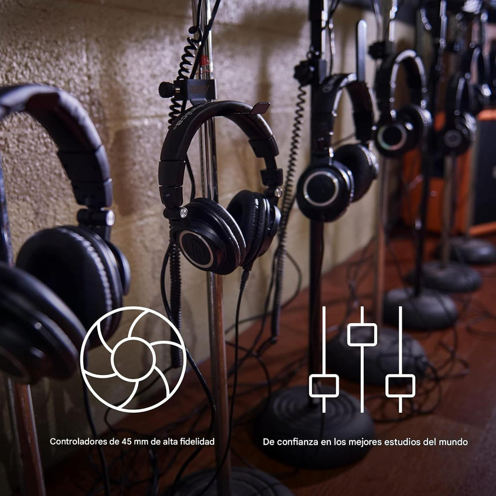 Audio-Technica ATH-M50X - Auriculares profesionales para monitor de estudio