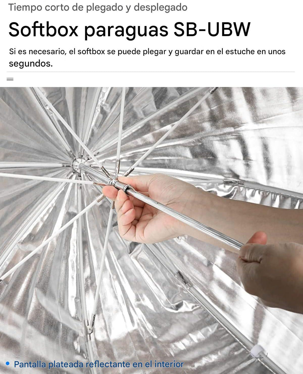Godox Paraguas Softbox Octagonal de 47" / 120cm con Rejilla