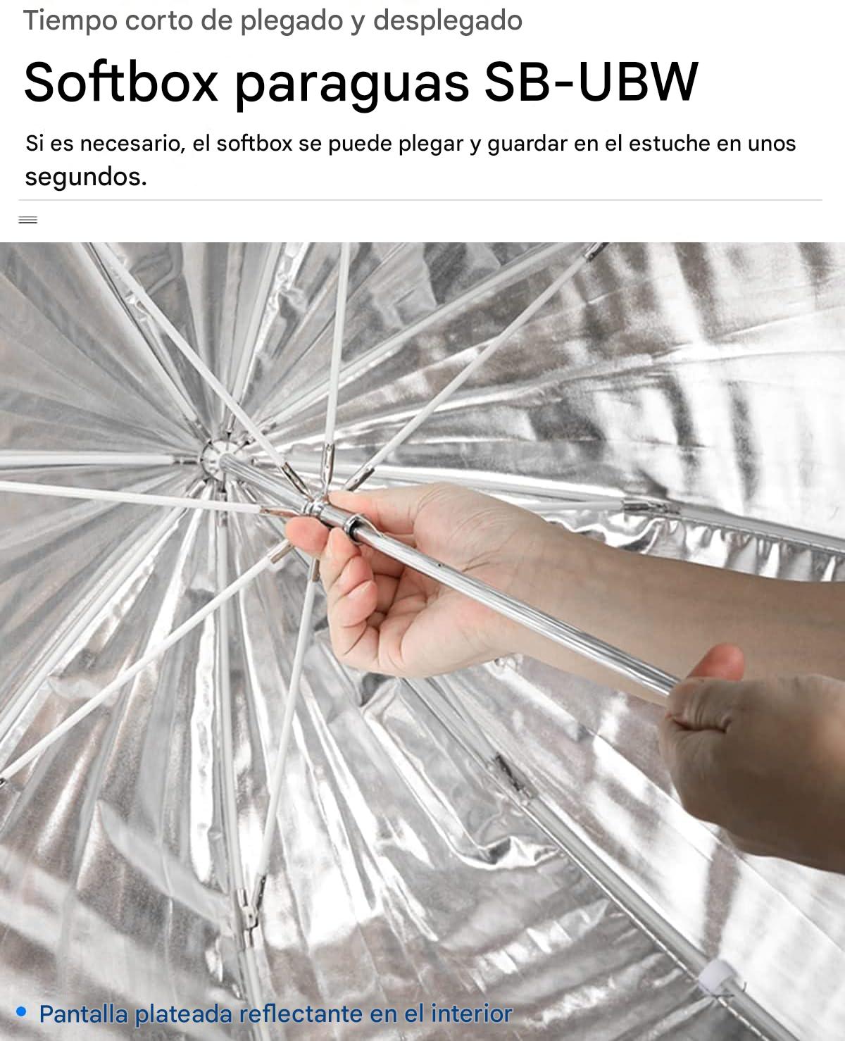 Godox Paraguas Softbox Octagonal de 47" / 120cm con Rejilla