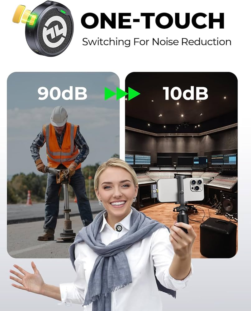 Hollyland Lark M2 - Micrófono inalámbrico para iPhone/cámara/Android/PC