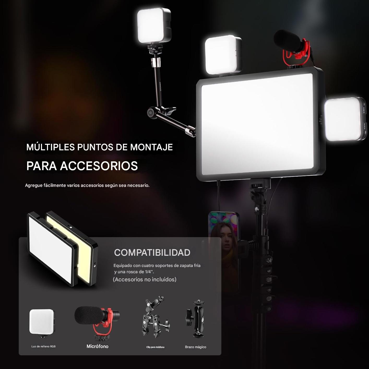 NEEWER BASICS Juego de 2 paneles de luz LED
