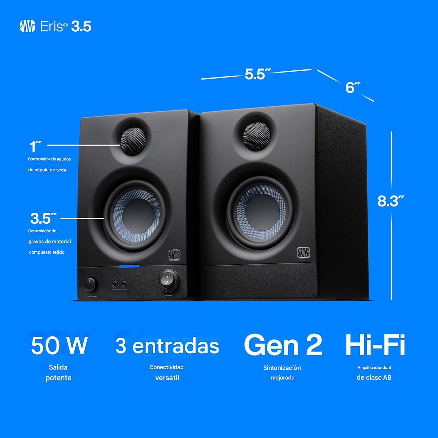PreSonus Eris 3.5 Monitores de estudio