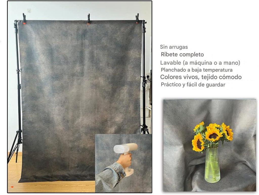 Fondo de fotografía de textura moteada marrón oscuro 5x7