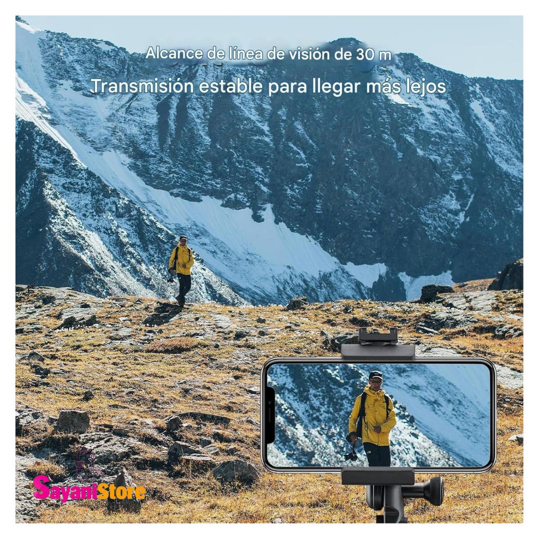 RIBIU Micrófono de solapa inalámbrico para iPhone/Android/PC.