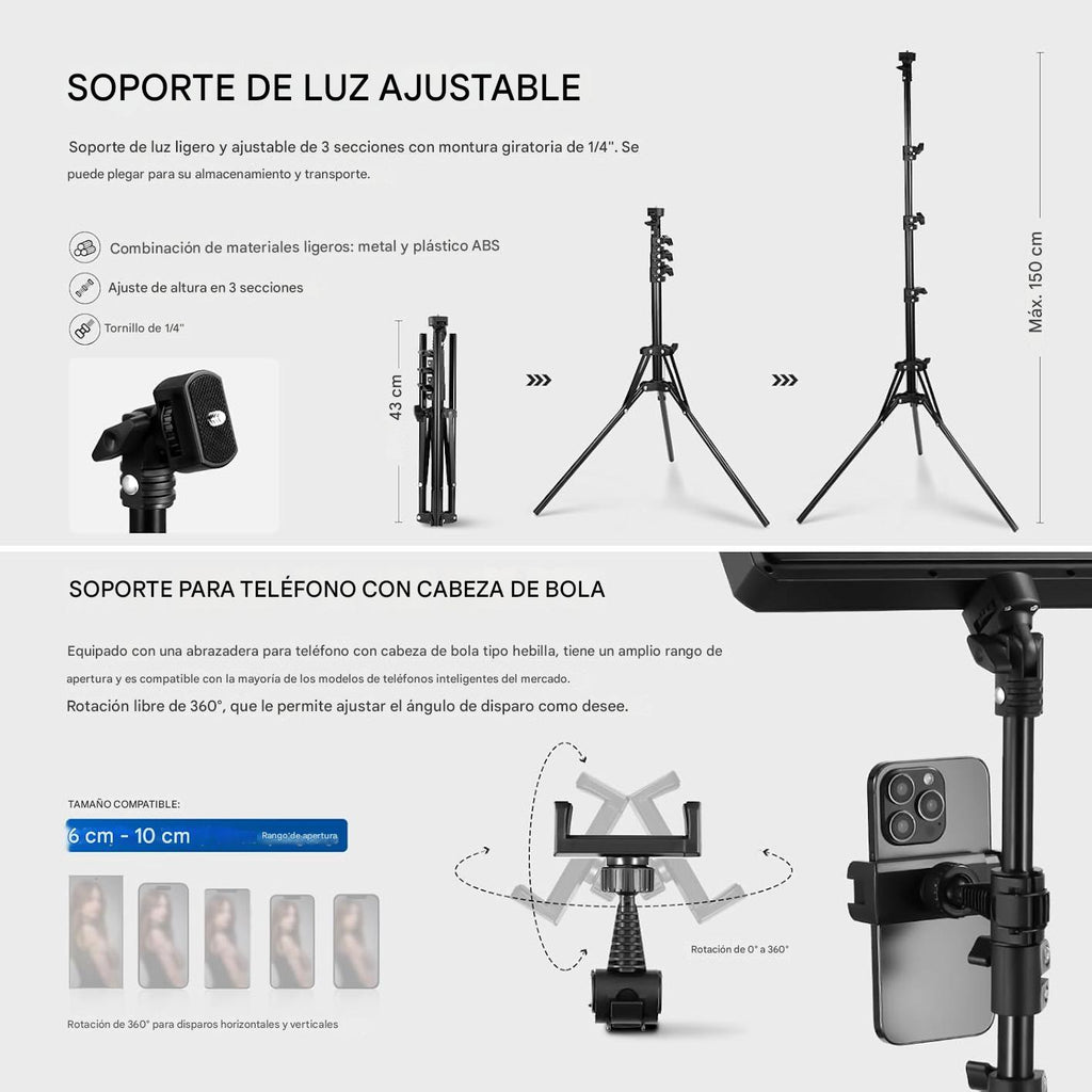 NEEWER BASICS Juego de 2 paneles de luz LED