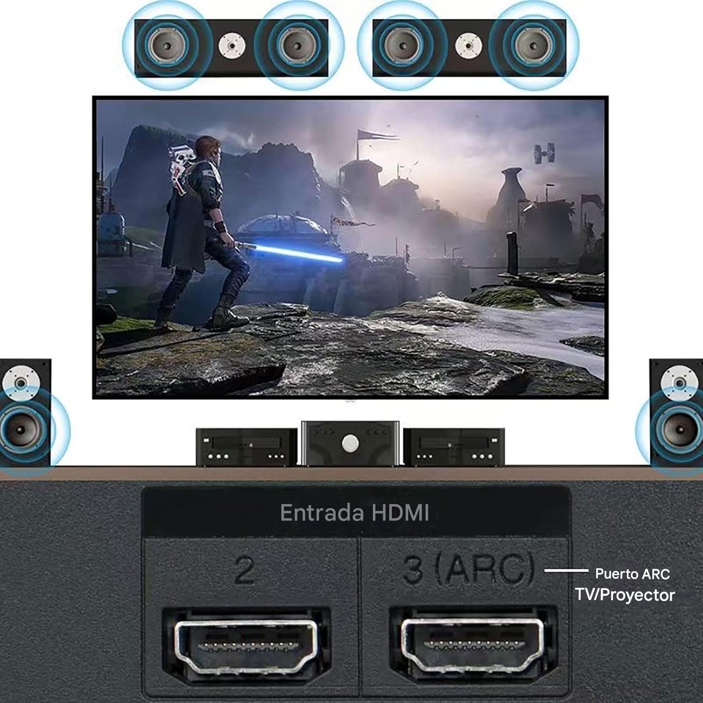 Convertidor de extractor de audio HDMI ARC, convertidor DAC de 192 KHz
