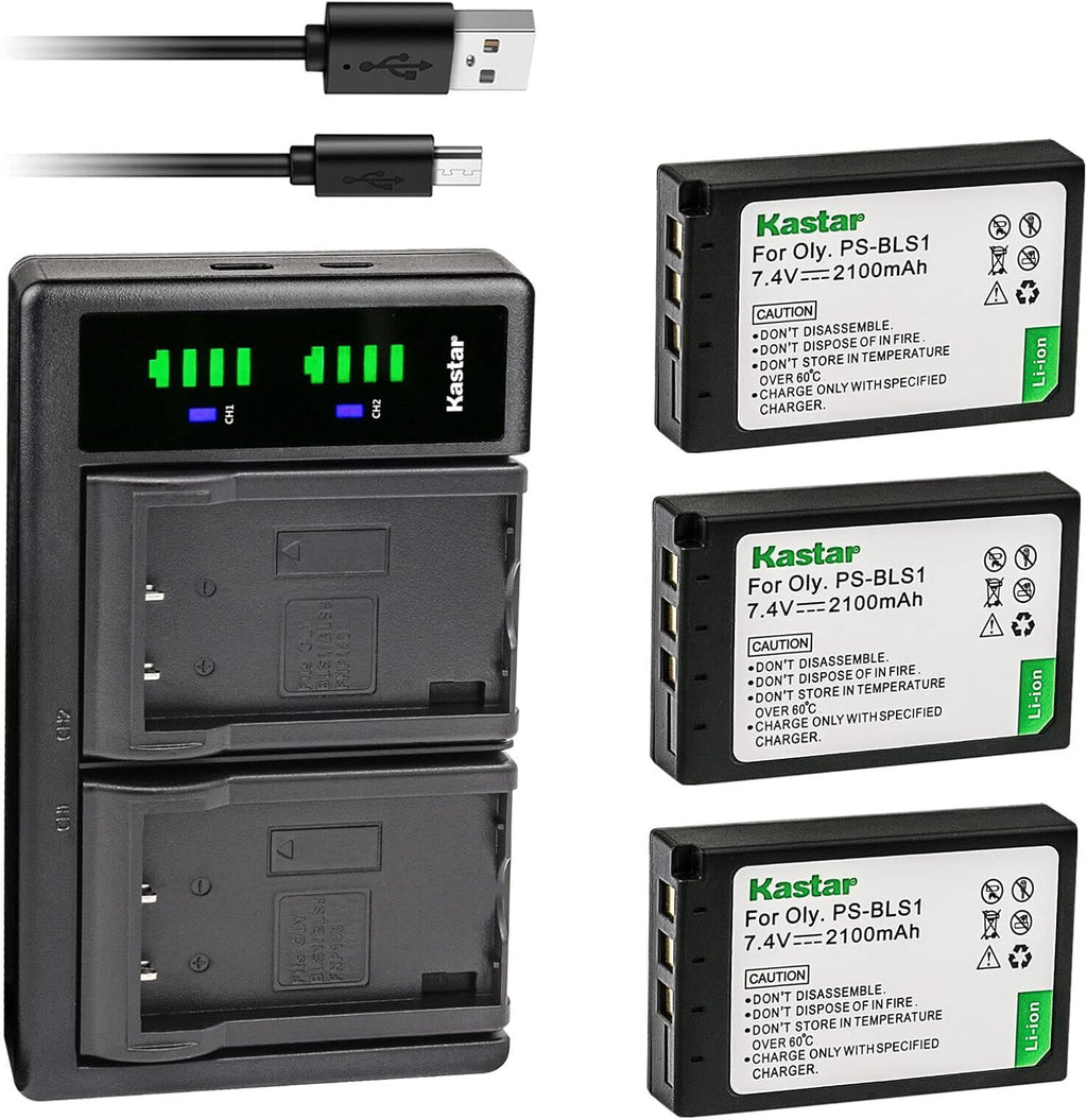 Baterías y Cargador para BLS-1. Olympus