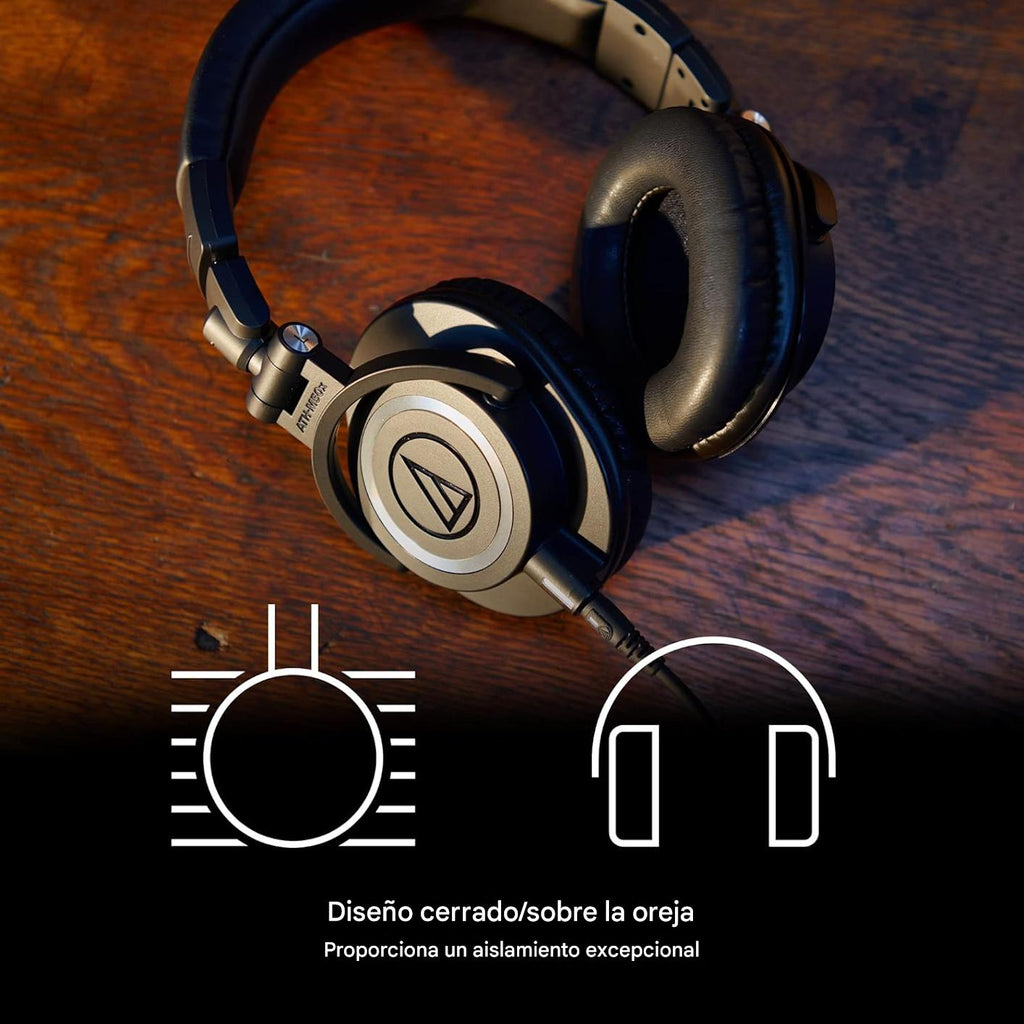 Audio-Technica ATH-M50X - Auriculares profesionales para monitor de estudio