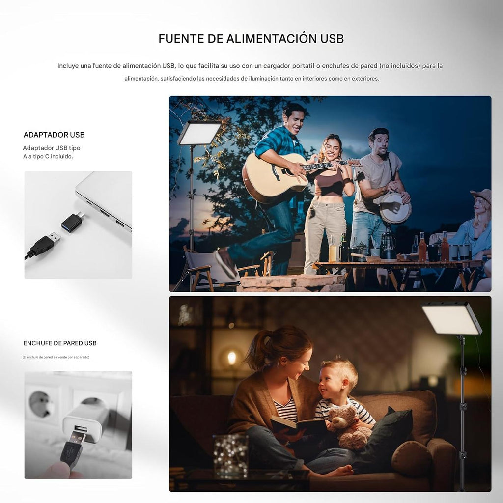 NEEWER BASICS Juego de 2 paneles de luz LED