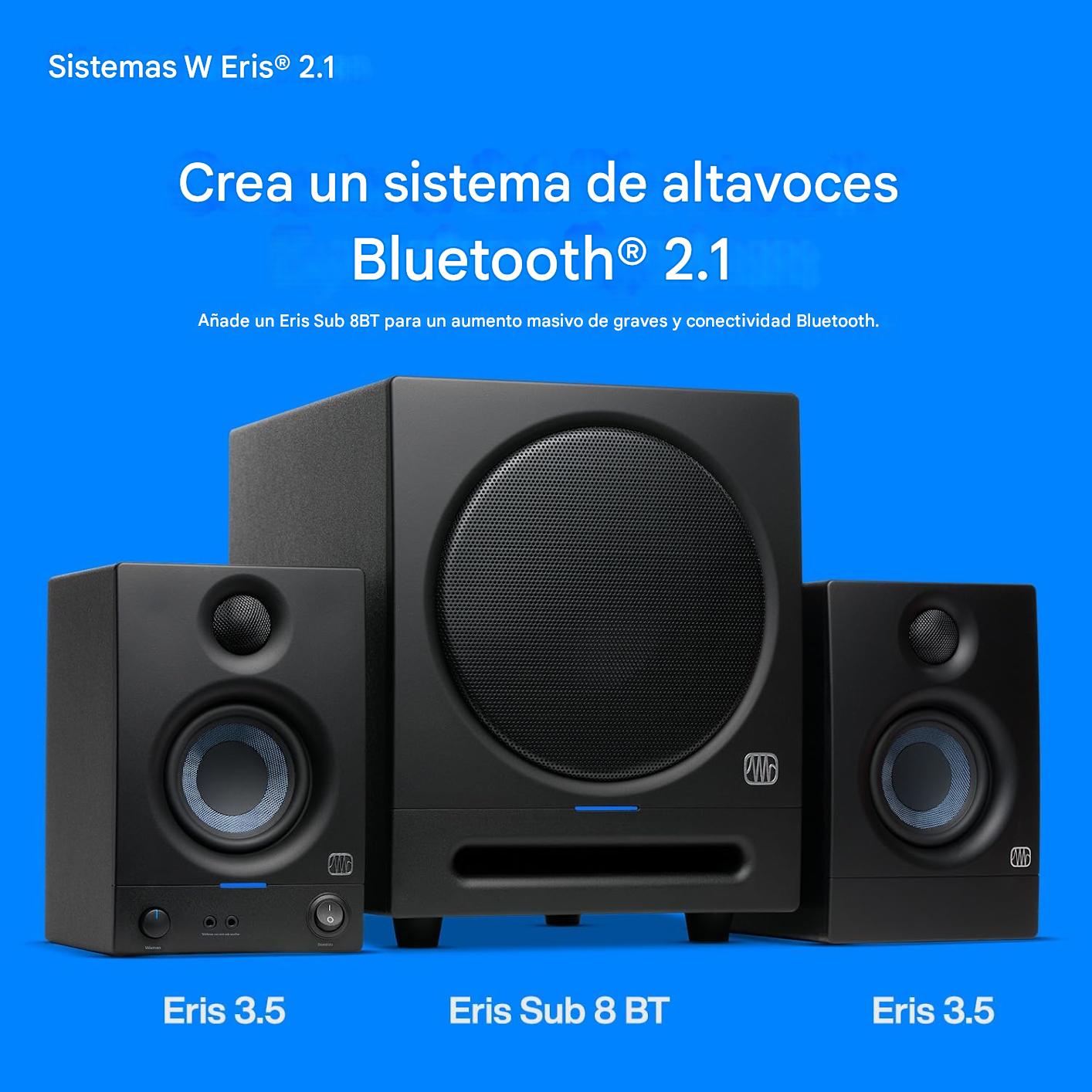 PreSonus Eris 3.5 Monitores de estudio (blanco), par.