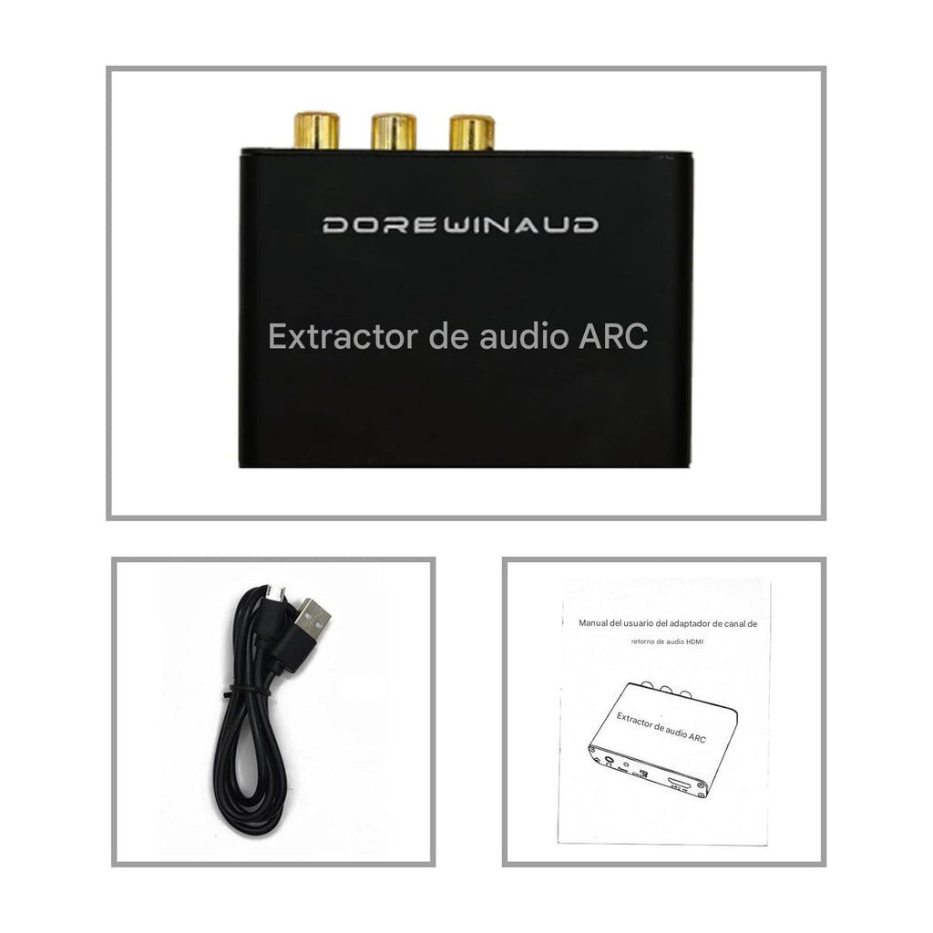 Convertidor de extractor de audio HDMI ARC, convertidor DAC de 192 KHz