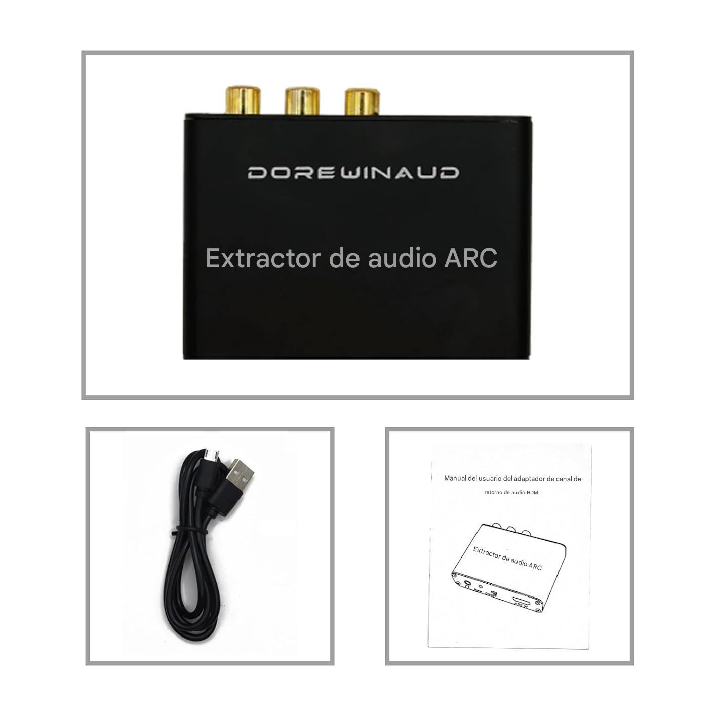 Convertidor de extractor de audio HDMI ARC, convertidor DAC de 192 KHz