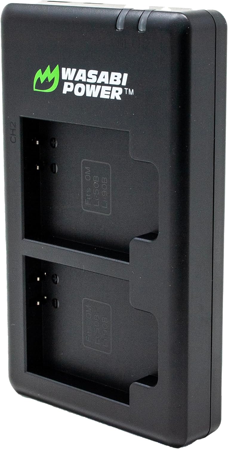 Batería LI-90B con Cargador Dual. Olympus/Panasonic