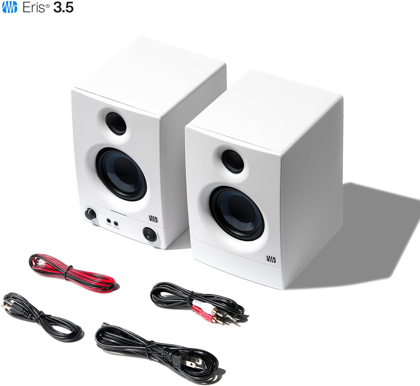 PreSonus Eris 3.5 Monitores de estudio (blanco), par.