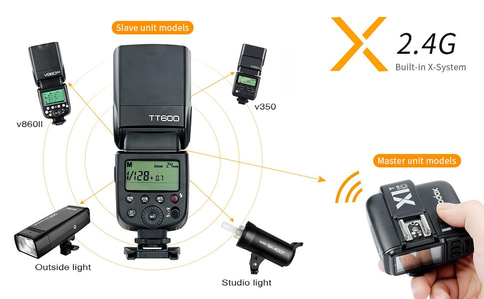 Godox TT600 Flash de cámara Speedlite