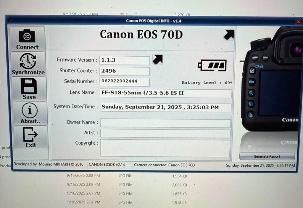 Canon EOS 70D + Lente EFS 18-55mm
