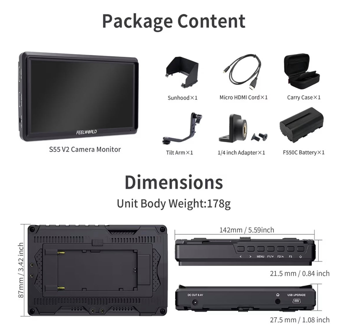 Monitor para cámara