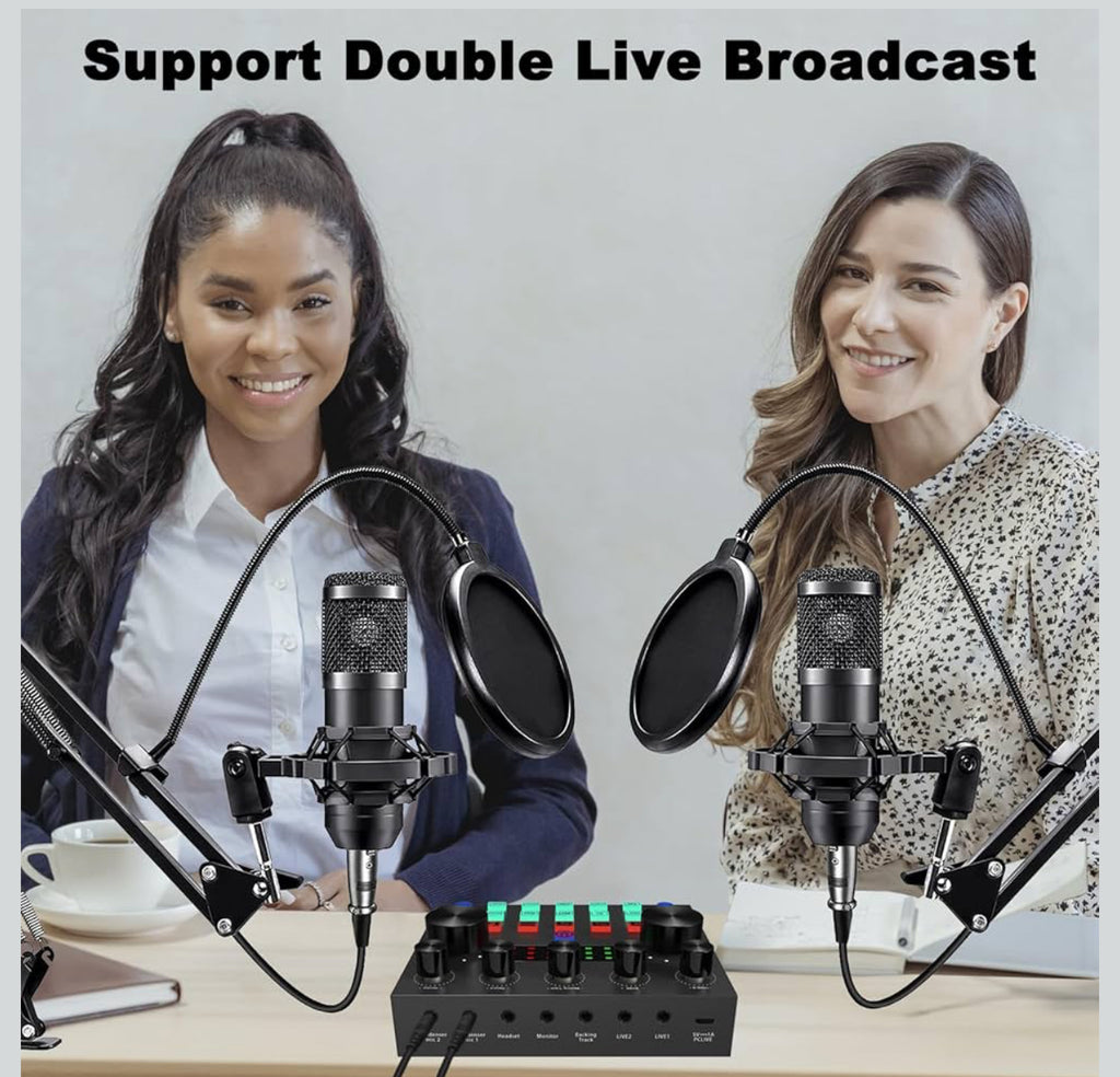 Micrófono doble podcast